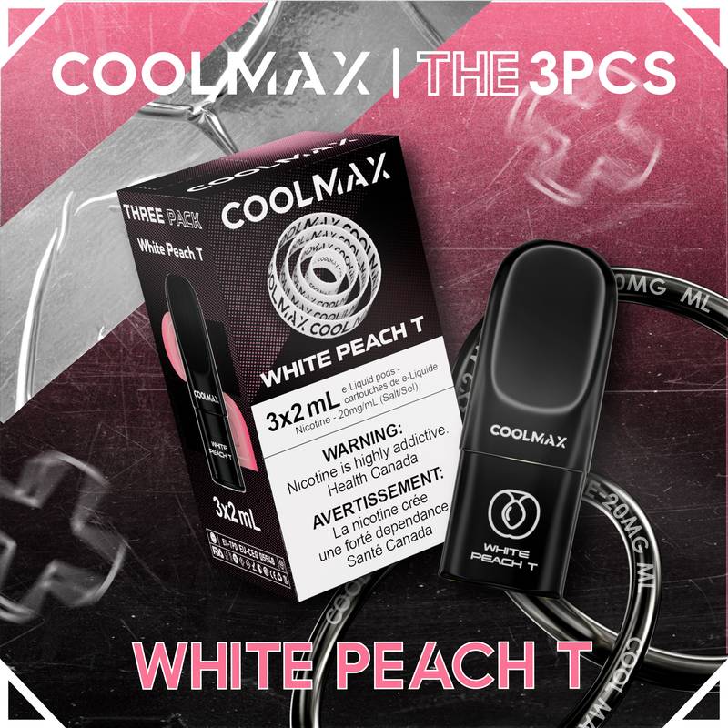 COOLMAX PREFILLED POD WHITE PEACH T
